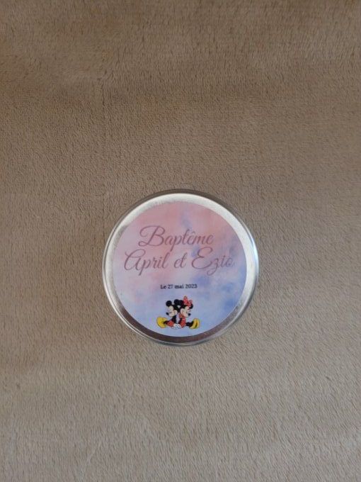 Bougies personnalisées pour baptême, mariage, anniversaire, événement....